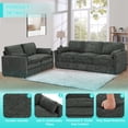 thumbnail image 6 of FamiTOP Chenille 69” Love Seat & 89” 3-Seat Sofa w/Thick Seat & Backrest Cushions, Modern Couch Set with Soft Pillows, Upholstered 3 Seat & 2 Seat Sofa w/Sturdy Frame for Office, Living Room, Gray, 6 of 7
