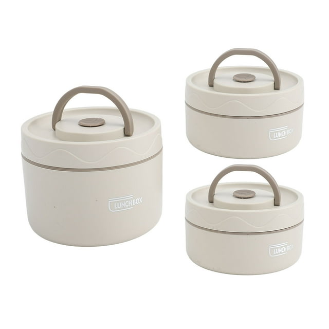 Contenedores De Almuerzo Aislados Portátiles Con Bolsa Térmica, 32 Oz A Prueba De Fugas De Acero Inoxidable Ronda Apilable Ben T O Lonchera Para La Oficina De Viajes