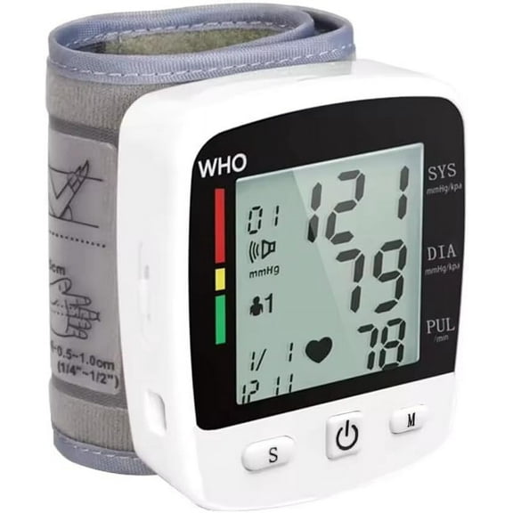 Blood Pressure Monitor,Automatic Large LCD Display Adjustable Wrist Cuff,Wrist BP Cuff for Adults