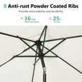 7.5Ft Patio Umbrella Outdoor Table Market Umbrella With Push Button