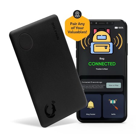 tag8 Dolphin Smart Sleek Wallet Tracker Card, Wallet Finder, Item Locator, Bluetooth Locator for Phone, Luggage, Passport, Works with Android & Apple Devices, Comes with 36-Month Battery Life, Pack 1