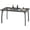 Rectangular, variant on AECOJOY 39.4" Square Patio Dining Table for 4, Outdoor Dining Table with 1.6" Umbrella Hole, All-Weather Resistant Metal Tables for Patio Lawn Deck Backyard Garden Poolside (Dark Grey)