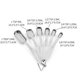 thumbnail image 3 of Heavy Duty Stainless Steel Metal Measuring Spoons for Dry or Liquid, Fits in Spice Jar, Set of 7 with Leveler, 3 of 5
