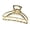 Gold, variant on QinGoo Medium Metal Hair Claw Clip for Women Hair Friendly Accessory, 1 Count, 3.15 Inch, Matt Silver