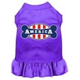 thumbnail image 1 of Bonely In America Screen Print Dress Purple Med (12), 1 of 1