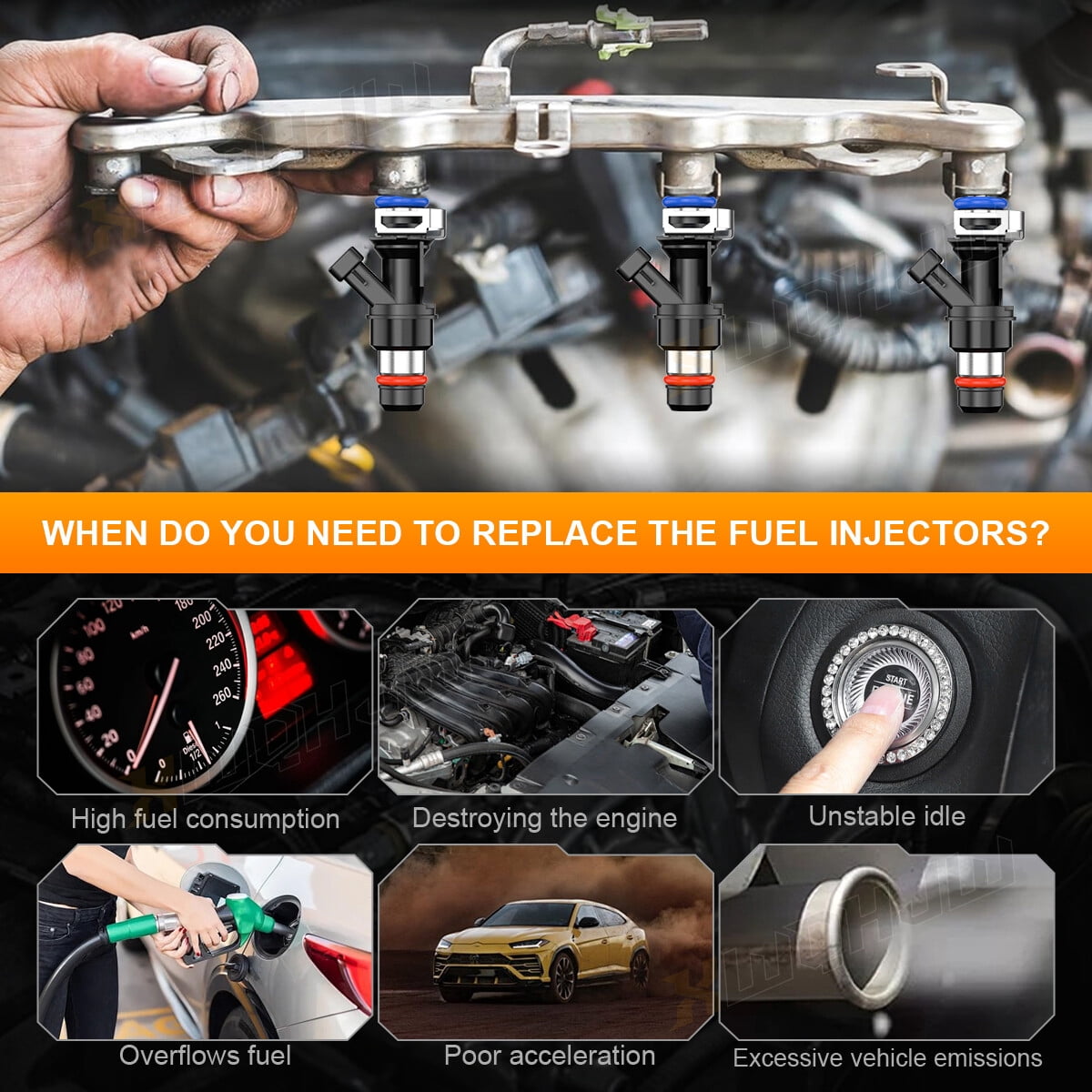 8Pcs Fuel Injectors For Ford F150 F250 F350 4.6 5.0 5.4 5.8 Replace FJ315 4G1659