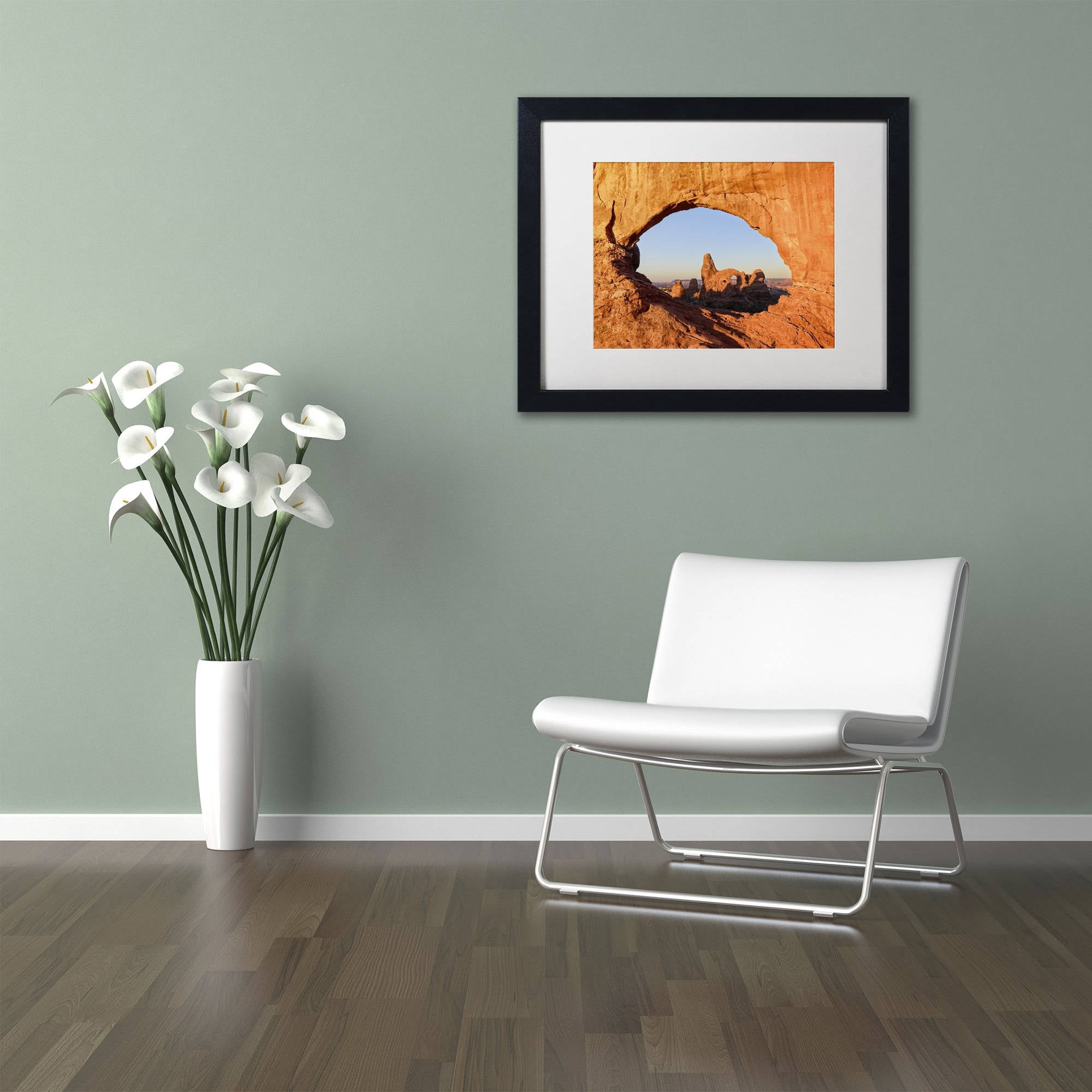 Trademark Fine Art "Through the Arch" Canvas Art by Michael Blanchette Photography White Matte, Black Frame