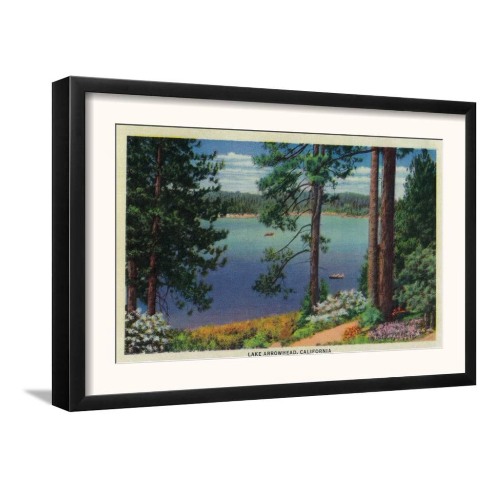 Lake Arrowhead View Lake Arrowhead, CA Framed Art Print Wall Art 18