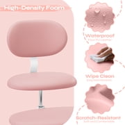 Pinmoco Adjustable Height Ergonomic Adhd Chair, Meditation Chair with Lumbar Support, Home Office Chair, Blush Pink