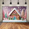 thumbnail image 2 of Christmas Gingerbread Photography Backdrop New Year Photo Background Candy Land Home Studio Photo Shooting Props, 2 of 8