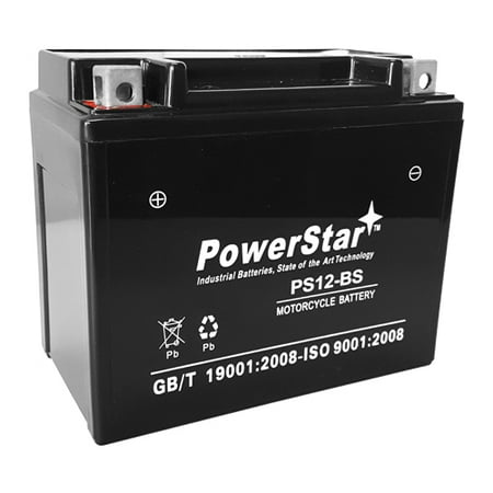 12V 12AH HIGH RATE YTX12-BS ATV Battery for SUZUKI LT-F250, F Ozark 250CC (Best Rated Motorcycle Battery)
