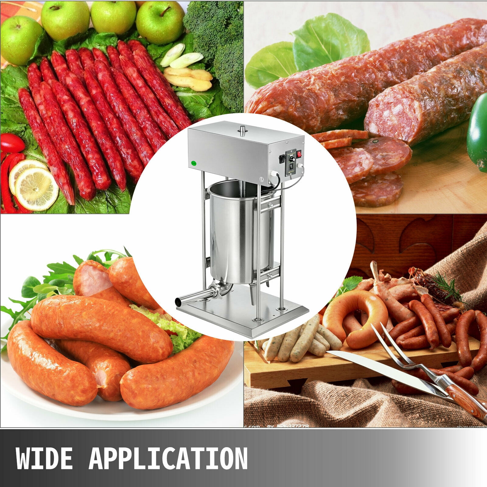 Electric Sausage Stuffer 20L Capacity, Vertical Meat Stuffer Variable  Speed, Stainless Steel Sausage Filler Machine with 5 Filling Funnels for  Home