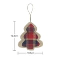thumbnail image 4 of 4pcs Rustic Christmas Tree Ornaments Stocking Decorations Burlap Country Christmas Stocking Ball Tree Bell With Trendy Red And Green Plaid Tartan For, 4 of 5