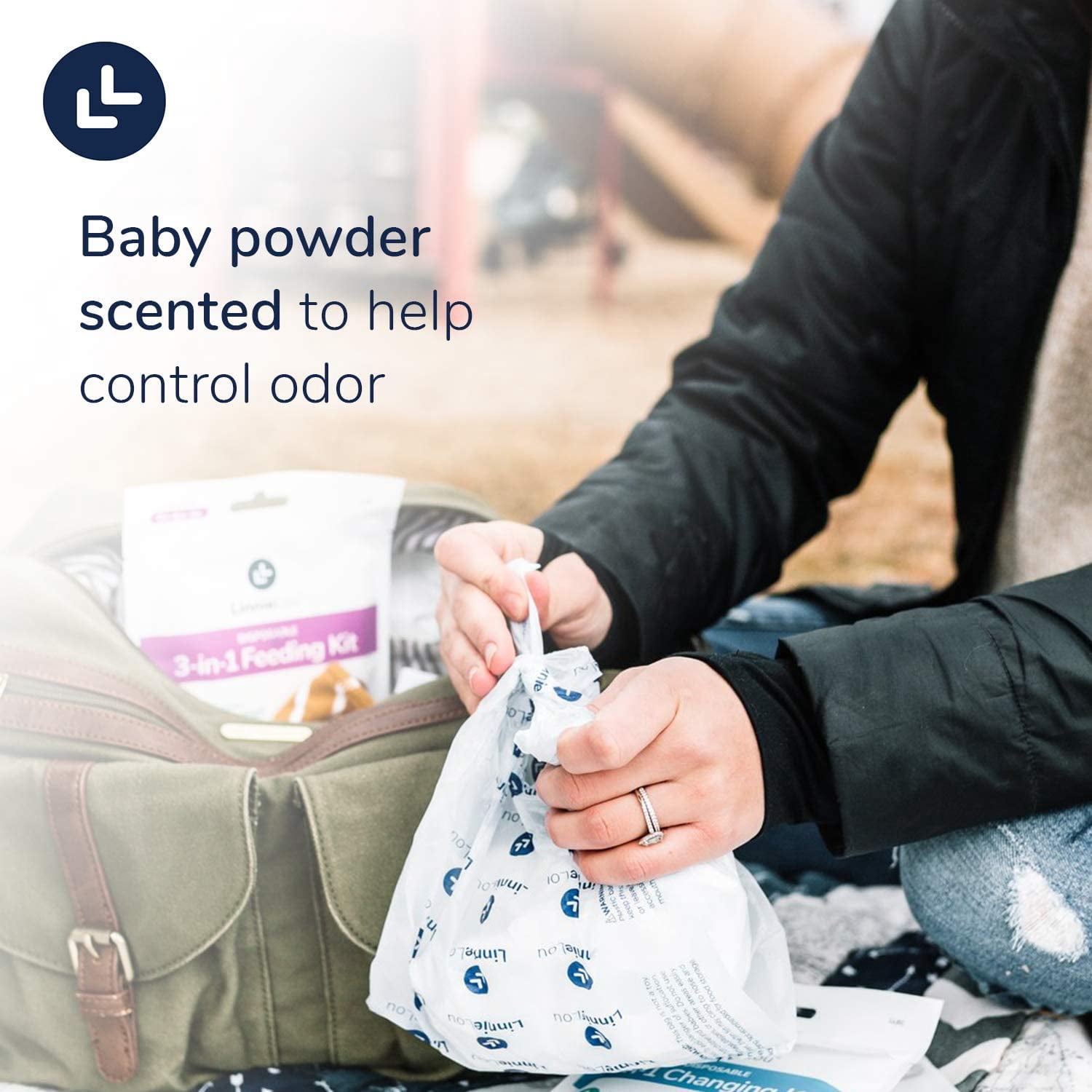 Disposable Diaper Sack Portable Essentials kit, (400 Pack), Blue (LTISLL400)