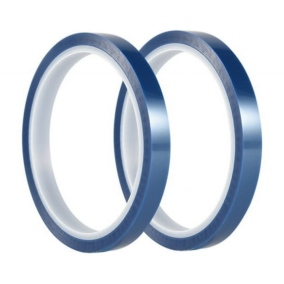 2 Rolls 10mmx33M(108Ft) Blue Heat Tape Heat Transfer Tape for Heat Sublimation No Residue and Heat Transfer Vinyl