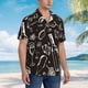 thumbnail image 3 of Balery Wine Seamless Camisas hawaianas de manga corta para hombre, camisas playeras de corte holgado, camisas de vacaciones con botones,Medium, 3 of 7