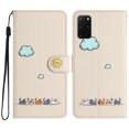 thumbnail image 5 of Allytechgroup for Samsung Galaxy S20 Plus Wallet Cover, Samsung Galaxy S20 Plus Wallet Case with Strap, PU Leather Shock Absorption Folio Flip Stand Card Slots Wallet Magnet Cover Case - Beige, 5 of 8