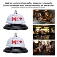 thumbnail image 4 of 2Pcs Steel Hand Pressed Call Bell with love pattern for Restaurant Bar Call Bells, (3.3x3 Inch Diameter) (White Paint), 4 of 8