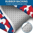 thumbnail image 4 of Red Blue Camo Bold Shapes Pattern Bathroom Rugs Sets 3 Piece,Toilet Cover Set,Absorbent Non Slip Bathroom Mats Sets with U-Shaped Contour Rug Toilet Rug Set, 4 of 5