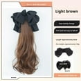 thumbnail image 6 of 22-Inch Wavy Curly Bow Wig Ponytail Claw Clip for Women with Realistic Look, Easy Styling and Heat-Resistant Synthetic Fibers, 6 of 9