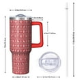 thumbnail image 2 of Red Christmas Knitted Pattern Tumbler with Handle and Lid,40oz Double Wall Vacuum Insulated Tumbler,Cups Gift for Women and Men, 2 of 7