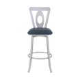 thumbnail image 3 of Mollymauk Contemporary 26" Faux Leather Counter Height Stool in Gray, 3 of 7