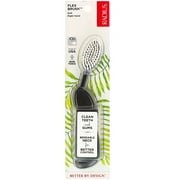 RADIUS Flex Brush with Soft Bristles Toothbrush BPA Free & ADA Accepted Designed to Improve Gum Health & Reduce Issues - Right Hand - Black/White - Pack of 1