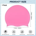 thumbnail image 3 of Uxcell Gorro de Natación de Silicona 1-Pack para Mujeres y Hombres, Gorro de Natación Impermeable No Deslizante Duradero [Rosa], 3 of 6