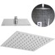 thumbnail image 2 of Cabezal de ducha cuadrado ultrafino Cabezal de ducha Ducha de mano de acero inoxidable Cabezal de lluvia fijo Montaje en pared o techo para baño,Cabezal de ducha, 2 of 5