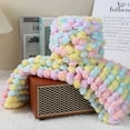 thumbnail image 5 of 1PC Colorful Rainbow Ball Yarn Pom Pom Braided Yarn DIY Handmade Knitting Crochet Blanket Cushion Floor Mat Thread Sewing Line (F), 5 of 7