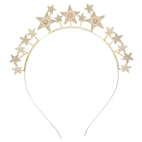 Diadema de estrella, diadema brillante brillante, tocado de diosa para mujer para fiesta de graduación