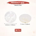 thumbnail image 3 of Botones de Concha Natural Uxcell [50pcs] - Botones de Costura de Madreperla de 15mm 2 Agujeros para Costura de Camisas y Decoración de Manualidades DIY - [Blanco], 3 of 6