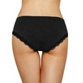 thumbnail image 6 of Beautyin Women's Cotton Brief Underwear Lace Trims Hipster Panties Pack of 4, 6 of 7