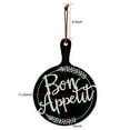 thumbnail image 7 of Parisloft Bon Appetit Bread-board Shaped Wood Sign with Rope Hanger，Black and White, 3D Farmhouse Wood Wall Decor for Dining Room, 16"H, 7 of 7