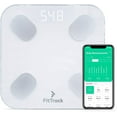 thumbnail image 1 of FitTrack Dara Smart BMI Digital Most Accurate Bluetooth Glass Scale, Measure Weight and Body Fat, White, 1 of 5