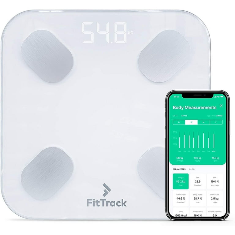 Wave Bluetooth Smart Weight Scale - Track 13 Essential Metrics Including  Weight, Fat, BMI, and More - with Fitbit - Devices for a Wellness Journey