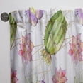 thumbnail image 3 of Designart 'Green Cactus Pattern On White' Mid-Century Modern Curtain Panel, 3 of 5
