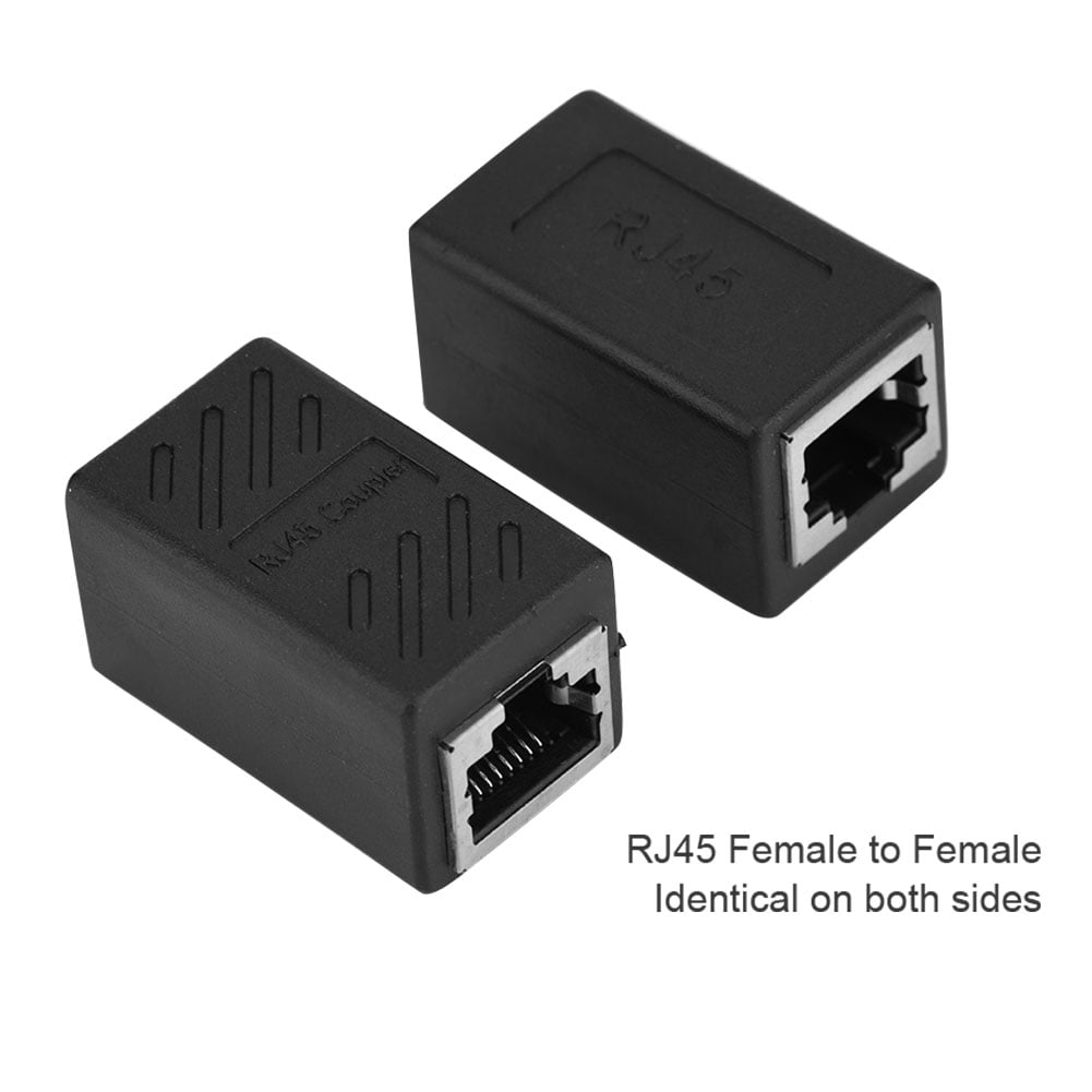 Ashata 2PCS RJ45 Female to Female Network LAN Adapter Coupler