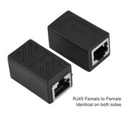 Ashata 2PCS RJ45 Female to Female Network LAN Adapter Coupler Ethernet Network Extender Connector, RJ45 cable extender, rj45 adapter