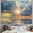thumbnail image 2 of BCIIG Sun Rays Clouds Ocean Tapestry Wall Hanging Unique Style Graphic Tapestries Home Wall Decor Art for Living Room Bedroom Apartment Farmhouse Dorm 60x50inch, 2 of 6