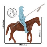 BMC CTS Alamo Mexican Heavy Cavalry - 33pc Powder Blue Plastic Soldier Figures