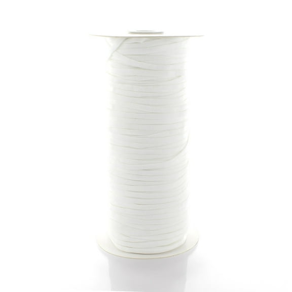 4mm Skinny Elastic Spandex Ribbon White 5 Yard