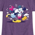 thumbnail image 3 of Disney - Mickey Minnie Kiss - Youth Girls Short Sleeve Graphic T-Shirt, 3 of 5