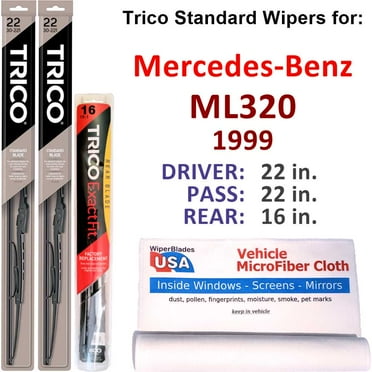 1999 Mercedes-Benz ML320 Wiper Blades (Set of 3) w/Rear Wiper