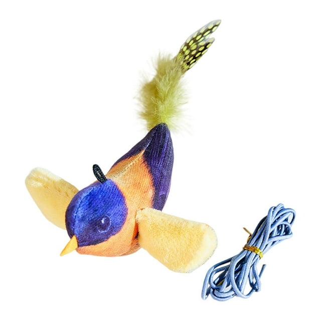 Binwennn Interactive Chirping Bird Cat Flapping Bird Cat Toy Chirping Bird Cat Toy Flapping Chirping Bird Automatic Cat Toy For Cat Exercise & To Self Play Relie Dog with Squeakers for Small Dogs