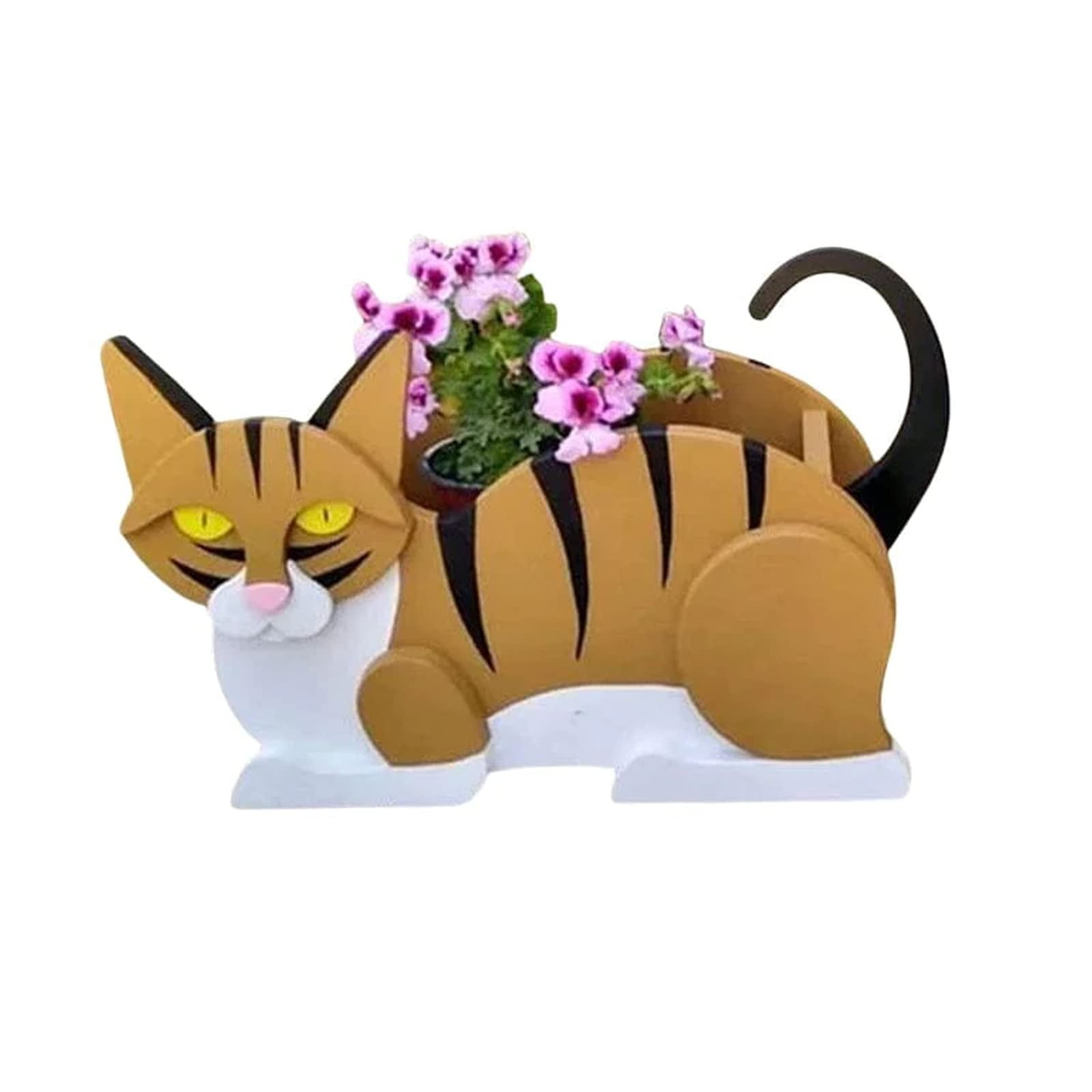 Cute Cat Planter Plant Pot,PVC Planter Animal Succulent Plant Pots