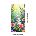 thumbnail image 3 of Cute Cartoon Rabbit Floral Decoration Spring Theme Backdrop Banner Birthday Party Supplies Photography Props Easter Wall Hanging Backdrop, 3 of 4