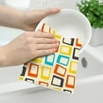 thumbnail image 3 of Mid Century Modern Kitchen Towel Decorative Set of 2, Absorbent Retro Dish Towels Teal Towels for Kitchen Bar Baking Drying Cleaning,Housewarming Gifts for Women, 3 of 5