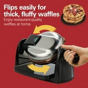 Hamilton Beach Durathon Belgian Waffle Maker with Removable Non-Stick Grids, Roataing Waffle Iron, Stainless Steel