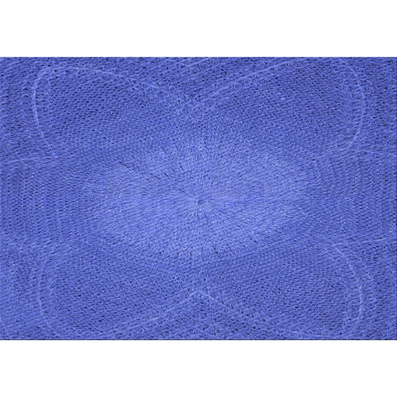 Ahgly Company Indoor Rectangle Patterned Light Slate Blue Area Rugs, 5' x 8'